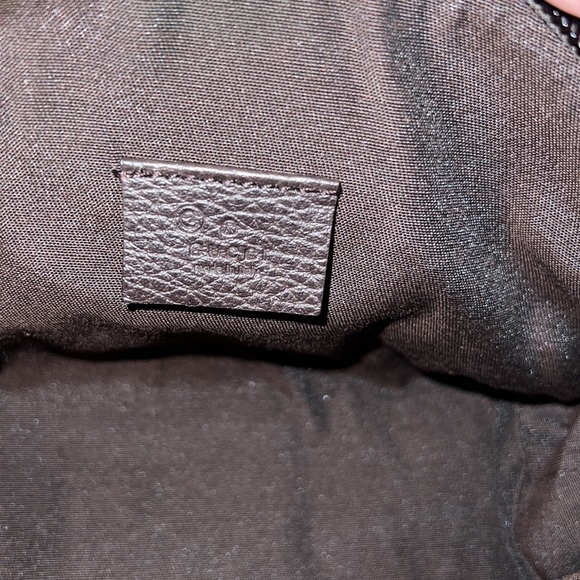 Gucci Web Cosmetic Case Brown Multicolor in Pebbled Calfskin w/black/🎗️ NWOT. - Picture 6 of 13